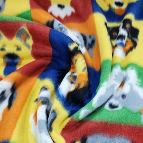 Fleece Blankets Printed Polar Fleece Multi Dogs 150cm (7524278173785)