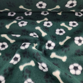 Fleece Dress Fabrics Printed Fleece Fabric Soccer Balls 150cm (7288975556697)