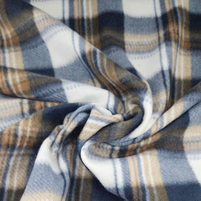 Fleece Dress Fabrics Printed Polar Fleece Fabric Beige/Cream/Navy 150cm (7487550718041)