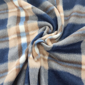 Fleece Dress Fabrics Printed Polar Fleece Fabric Dark Beige/Navy/ 150cm (7487549833305)
