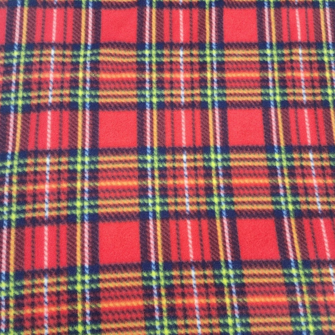 Fleece Dress Fabrics Printed Polar Fleece Fabric Plum/Navy/Gold 150cm (7487555666009)
