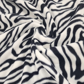 Fleece Habby Printed Polar Fleece Fabric Zebra 150cm (7486917345369)