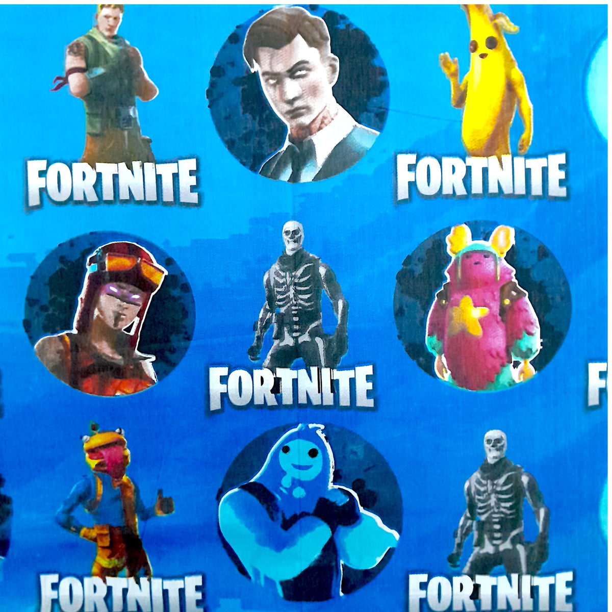 100% Printed Poly Cotton Fortnite Sheeting 240 cm