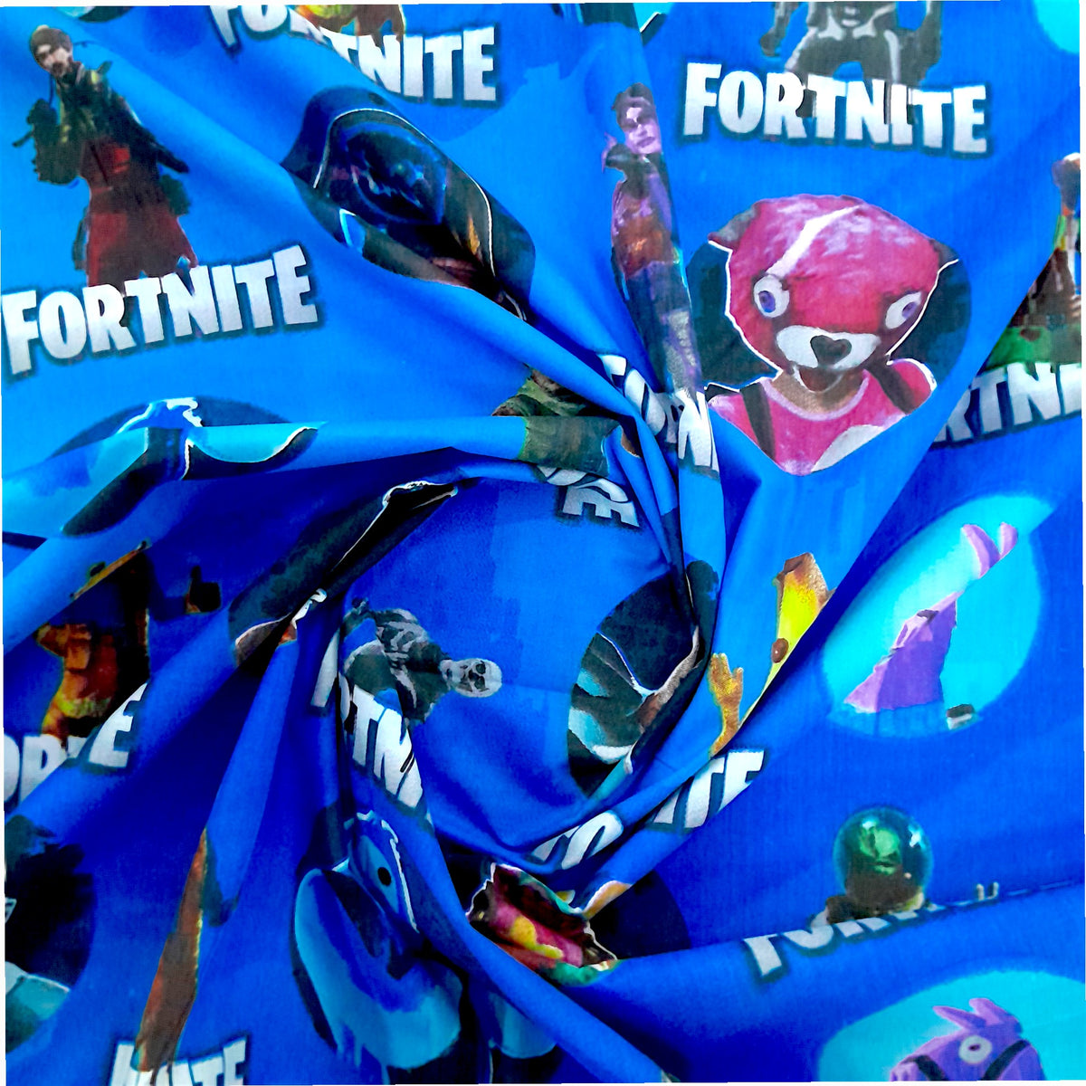 100% Printed Poly Cotton Fortnite Sheeting 240 cm