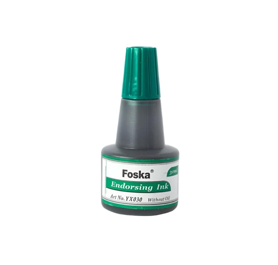 Foska Office stationary Foska Endorsing Ink 30ml Green YX030