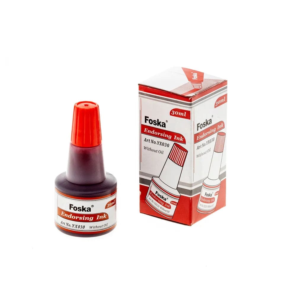 Foska Office stationary Foska Endorsing Ink 30ml Red YX030