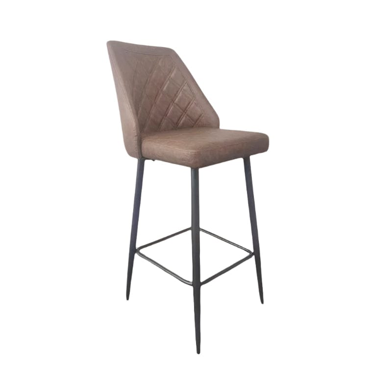 FOUR CORNERS HOME BAR STOOL Home Nico Brown Bar Stool with Steel Legs (7897706102873)