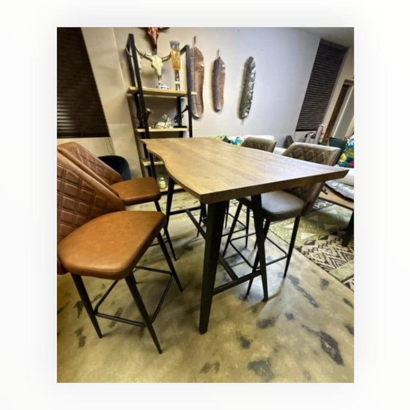 FOUR CORNERS HOME BAR TABLE Home Luca Bar Table with Black Metal Legs (7896211554393)