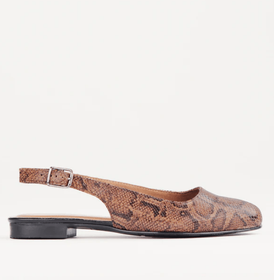Froggie Sandals Froggie Slingback Flat Pump In Saddle-12589 (7796487749721)