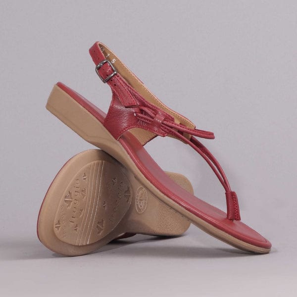 Froggie Sandals Spaghetti Strap Sandal Red (7288619827289)