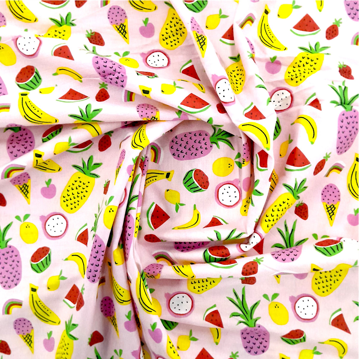 100% Printed Cotton Sheeting Fruit World Fabric  240 cm