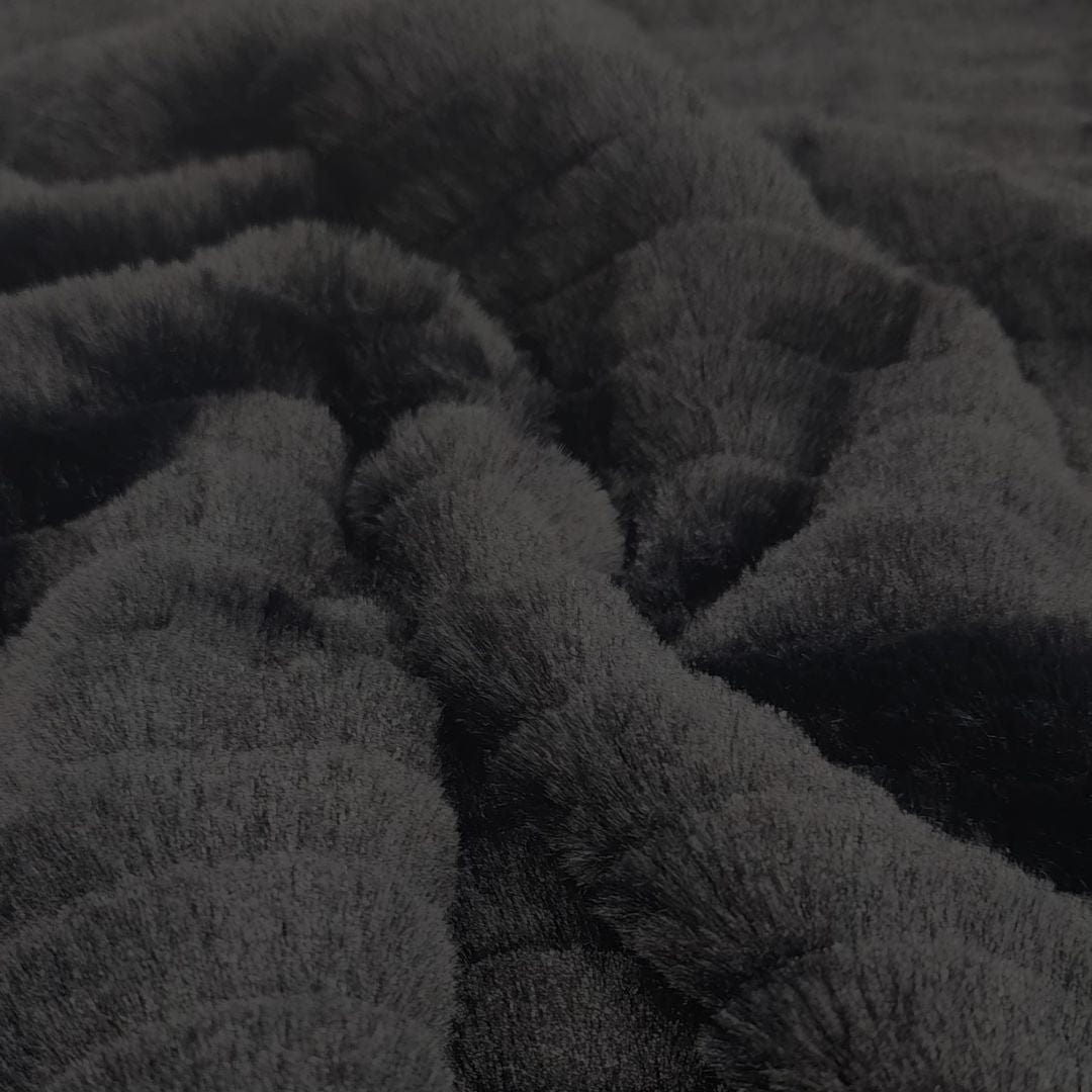 FUR Dress Fabrics Fur Fabric 150cm Black Stripe (7515670544473)