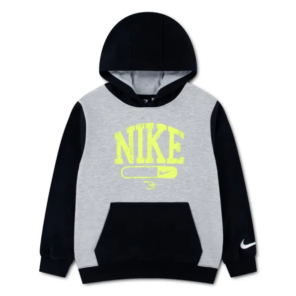 Nike Boys Vintage French Terry Hoodie-Grey And Black 0074948.