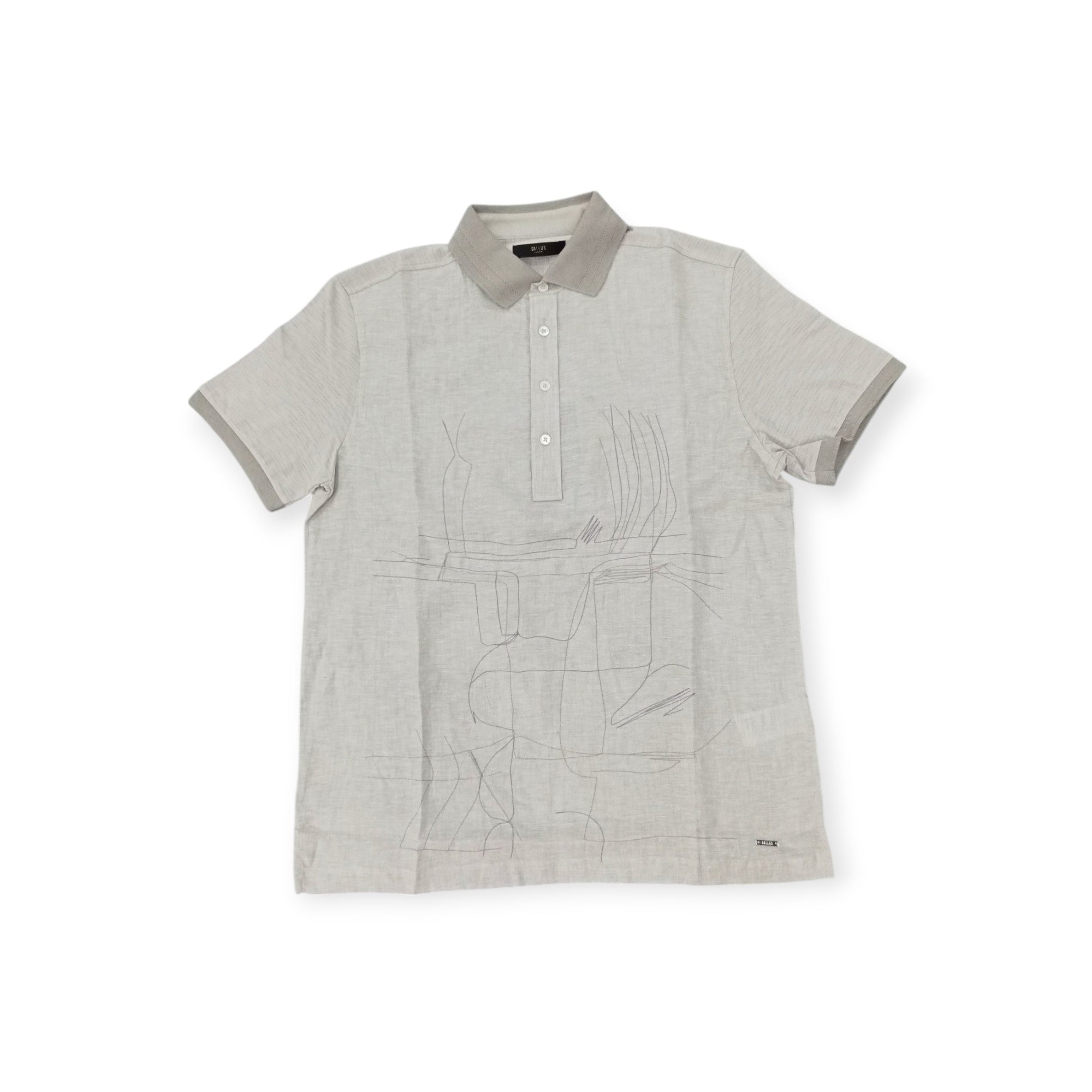 Gallus Golf T Shirt Gallus Luxury Linen Golfer Beige