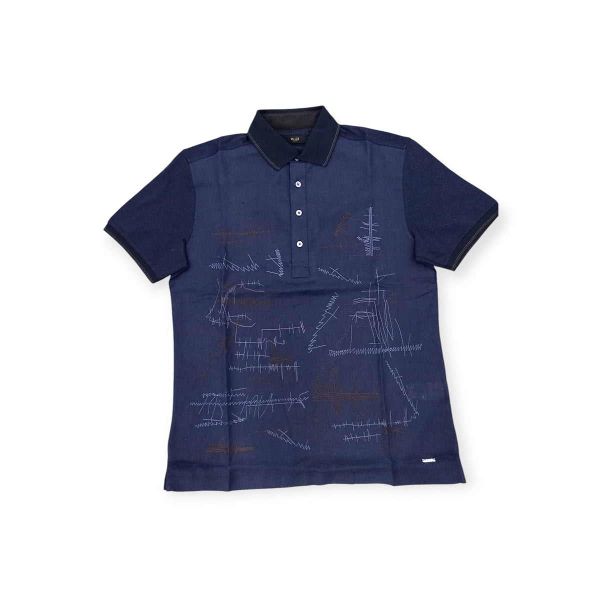 Gallus Golf T Shirt Gallus Luxury Linen Golfer Navy (7894012395609)
