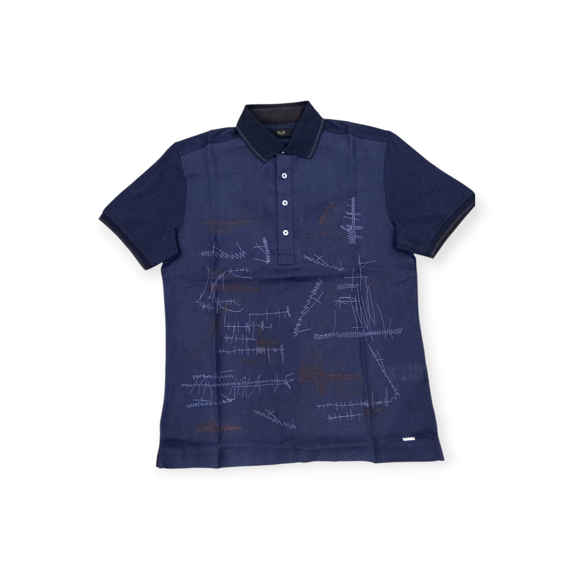 Gallus Golf T Shirt Gallus Luxury Linen Golfer Navy (7894012395609)