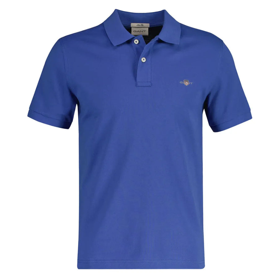Gant Regular Fit Shield Pique Golfer Light Blue - MHC World