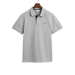 GANT Golf T Shirt Gant Contrast Pique Golfer Grey (7635385188441)