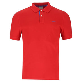 GANT Golf T Shirt Gant Regular Fit Contrast Pique Golfer Fashion Red (7635828834393)