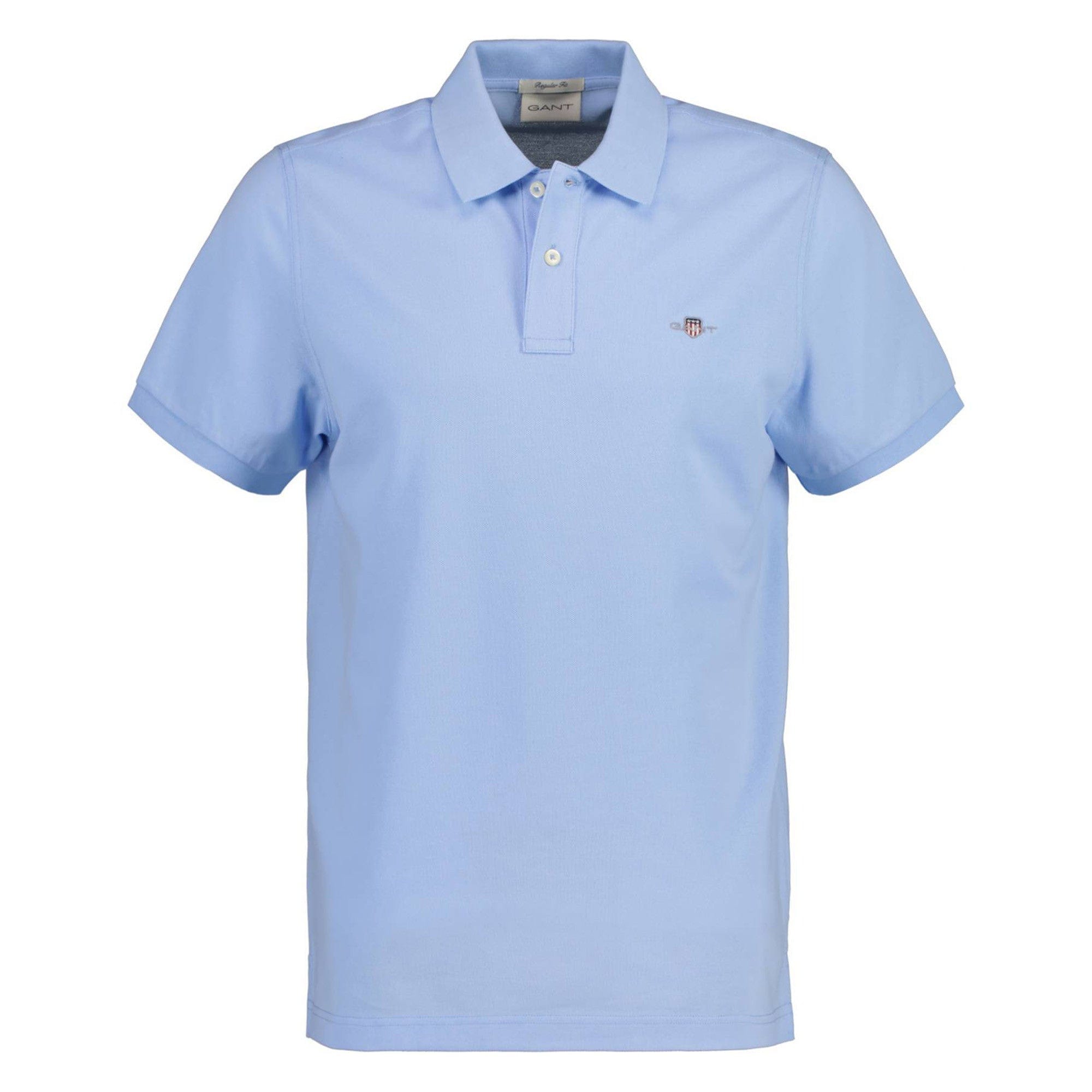 GANT Golf T Shirt Gant Regular Shield Short Sleeve Pique Blue