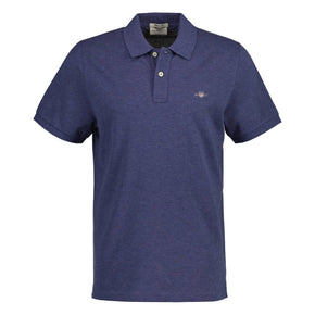 GANT Golf T Shirt Gant Regular Shield Short Sleeve Pique Denim (7519534710873)