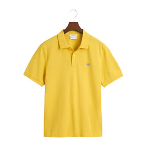 Gant Golf T Shirt Gant Regular Shield Short Sleeve Pique Golfer Yellow