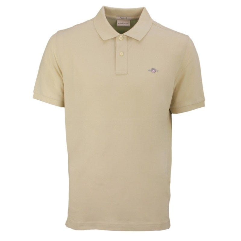 Gant Golf T Shirt Gant Short Sleeve Pique Golfer Silky Beige