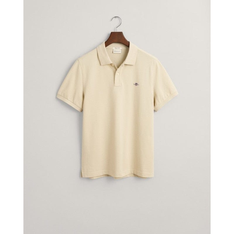 Gant Golf T Shirt Gant Short Sleeve Pique Golfer Silky Beige