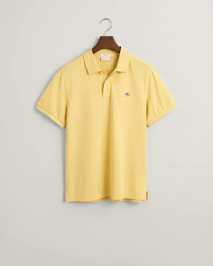 Gant Golf T Shirt Gant Short Sleeve Pique Golfer Yellow