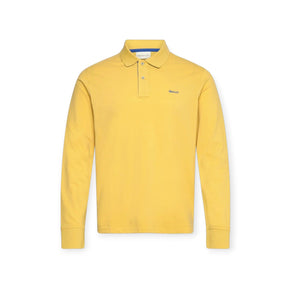 Gant Golf T Shirt S Gant Regular Contrast Pique Long Sleeve Yellow