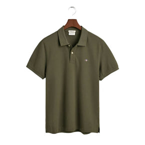 Gant Golf T Shirt S Gant Regular Fit Shield Piqué Juniper Green