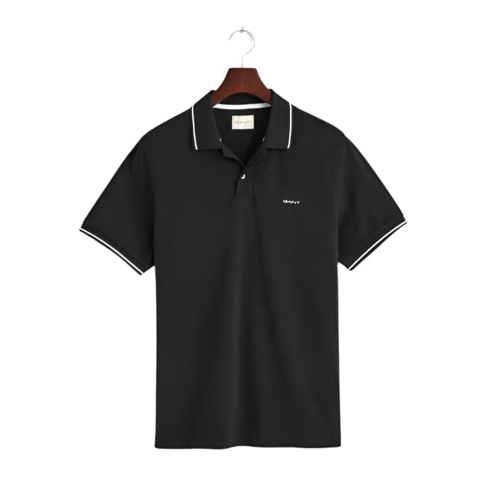 Gant Golf T Shirt S Gant Regular Tipped Piqué Golfer Black