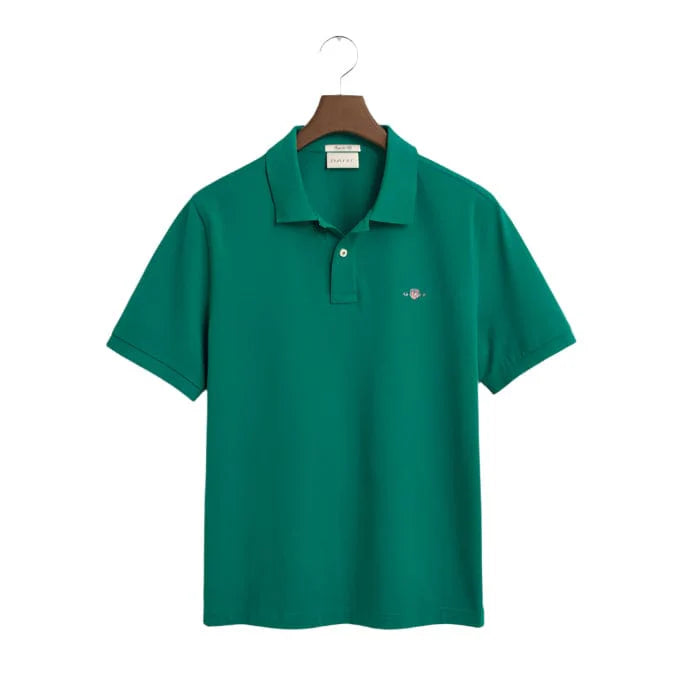 Gant Regular Fit Shield Piqué Golfer Deep Green (8021860122713)