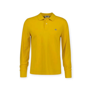 Gant Golfer Regular Fit Shield Long Sleeve Pique Rugger Yellow