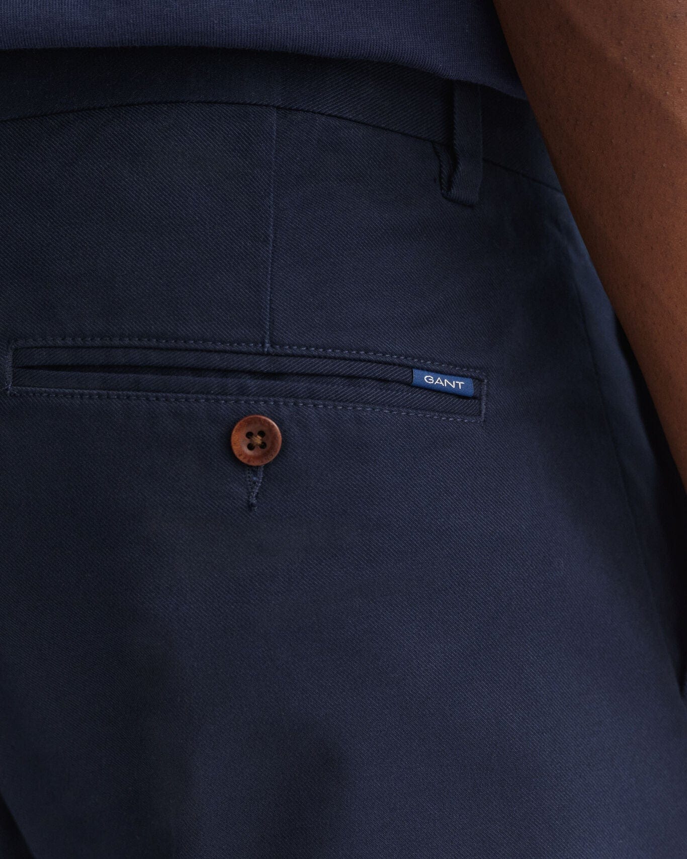 GANT Mens Chinos Gant Hallden Slim Fit Tech Prep Chino Marine (7710463754329)