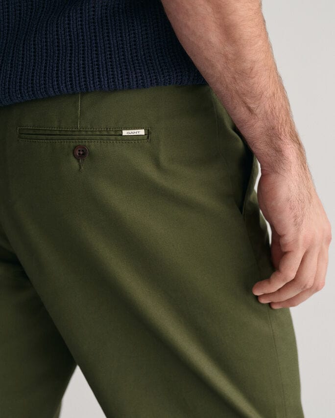 GANT Mens Chinos Gant Regular Fit Tech Prep Chinos Juniper Green (7710469685337)