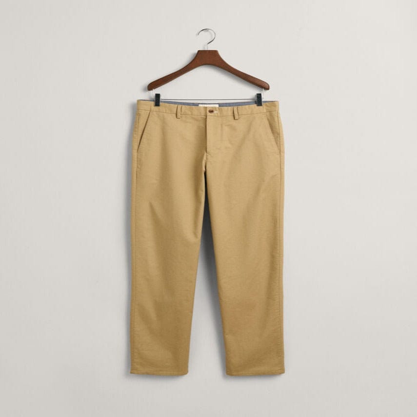 GANT Mens Chinos Size 32 Gant Regular Fit Tech Prep Chinos Dark Khaki (7710468079705)
