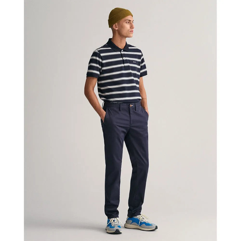 Gant Twill Slim Fit Chino Pants Marine 344552.