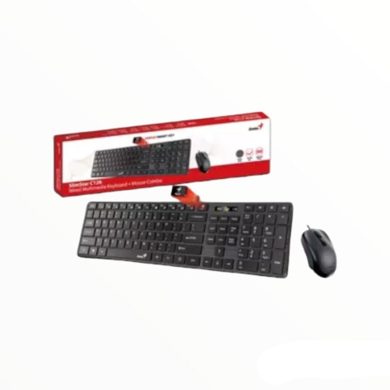 Genius KEYBOARD+MOUSE COMBO Genius USB Slimstar C126 Keyboard+Mouse Combo (7634286379097)