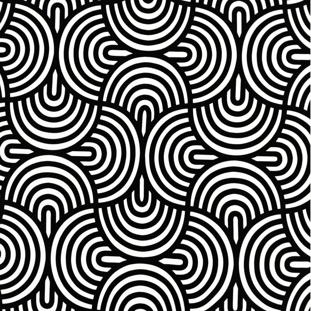Printed Mini Matt Geometric Black/White 140 cm.