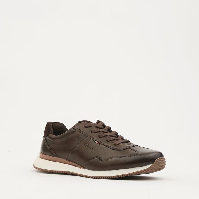 Gino Paoli Casual Shoes Gino Paoli Ezra Lace Up Sneaker Brown White