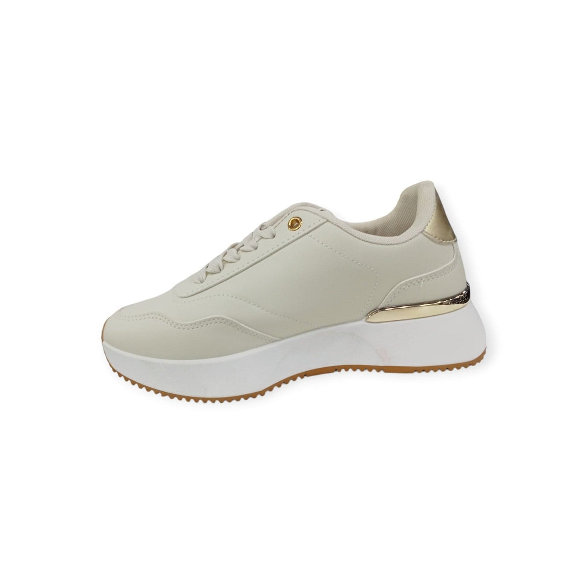 Gino Paoli Ladies Sneakers Gino Paoli Women's Jane Zipper Cream White Sneaker (7802239451225)