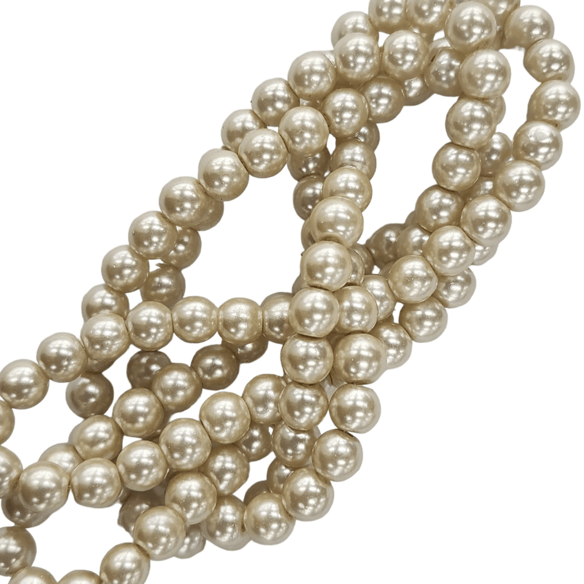 Glass Pearl Beads Habby Beige Glass Pearl Beads 6 mm (7683822977113)