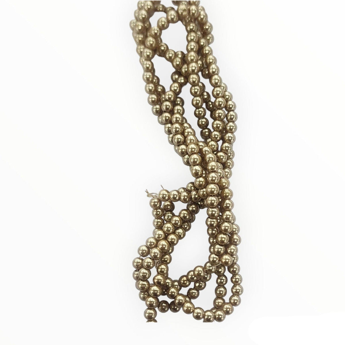 Glass Pearl Beads Habby Dark Gold Glass Pearl Beads 6 mm (7683822977113)