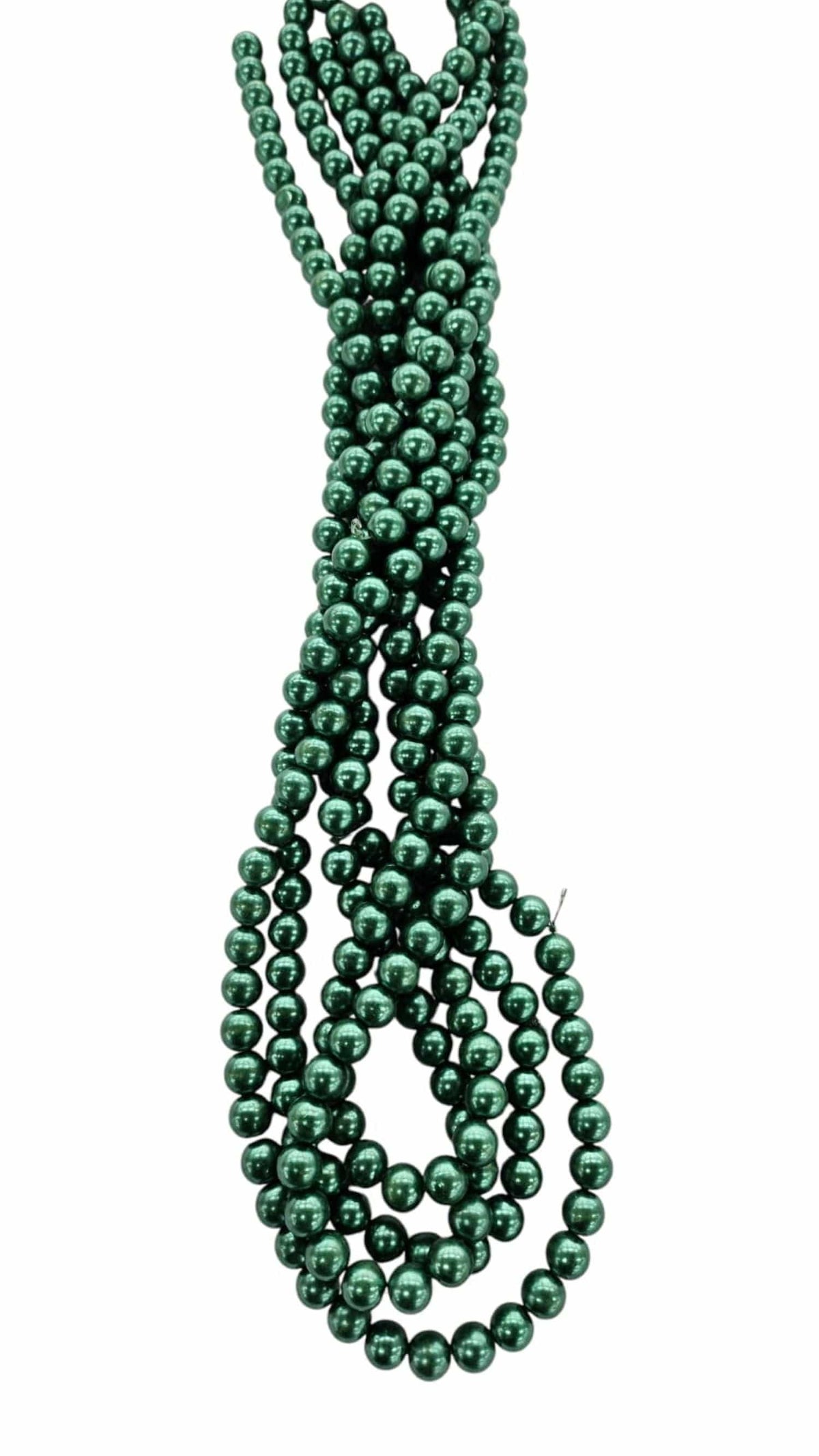 Glass Pearl Beads HABBY Emerald Green Glass Pearl Beads 10 mm (7768488837209)