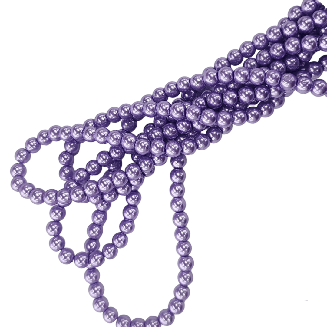 Glass Pearl Beads Habby Lilac Glass Pearl Beads 6 mm (7683822977113)