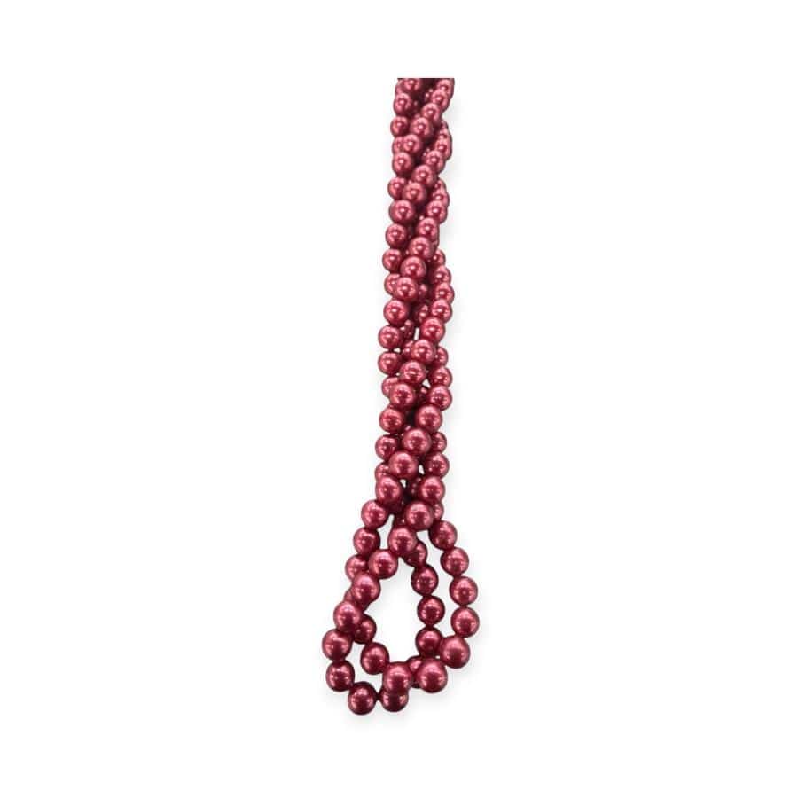 Glass Pearl Beads HABBY Maroon Glass Pearl Beads 10 mm (7768488837209)