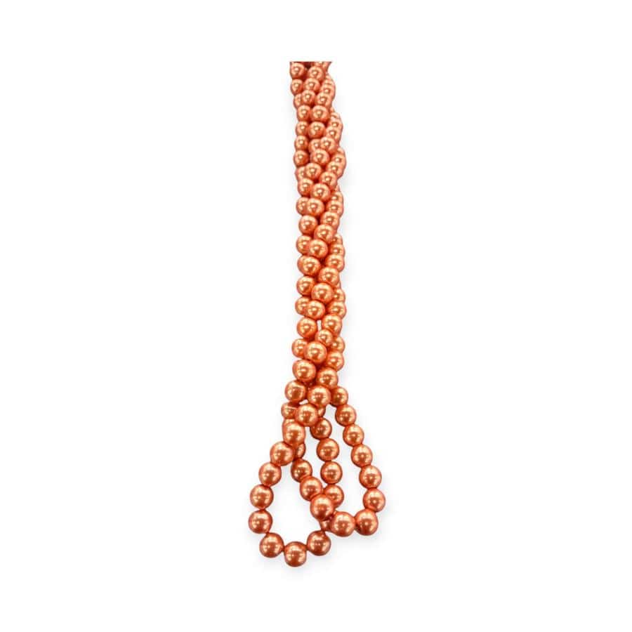 Glass Pearl Beads HABBY Orange Glass Pearl Beads 10 mm (7768488837209)
