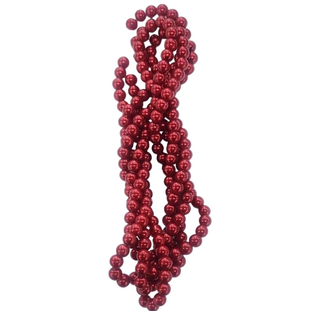 Glass Pearl Beads Habby Red Glass Pearl Beads 6 mm (7683822977113)