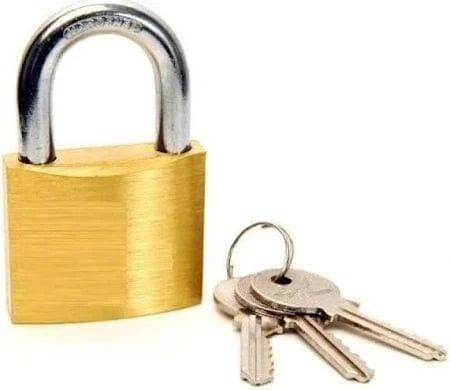 GLO TOOL PAD LOCK GLO TOOL Brass Padlock 50mm (PLB-50-C)
